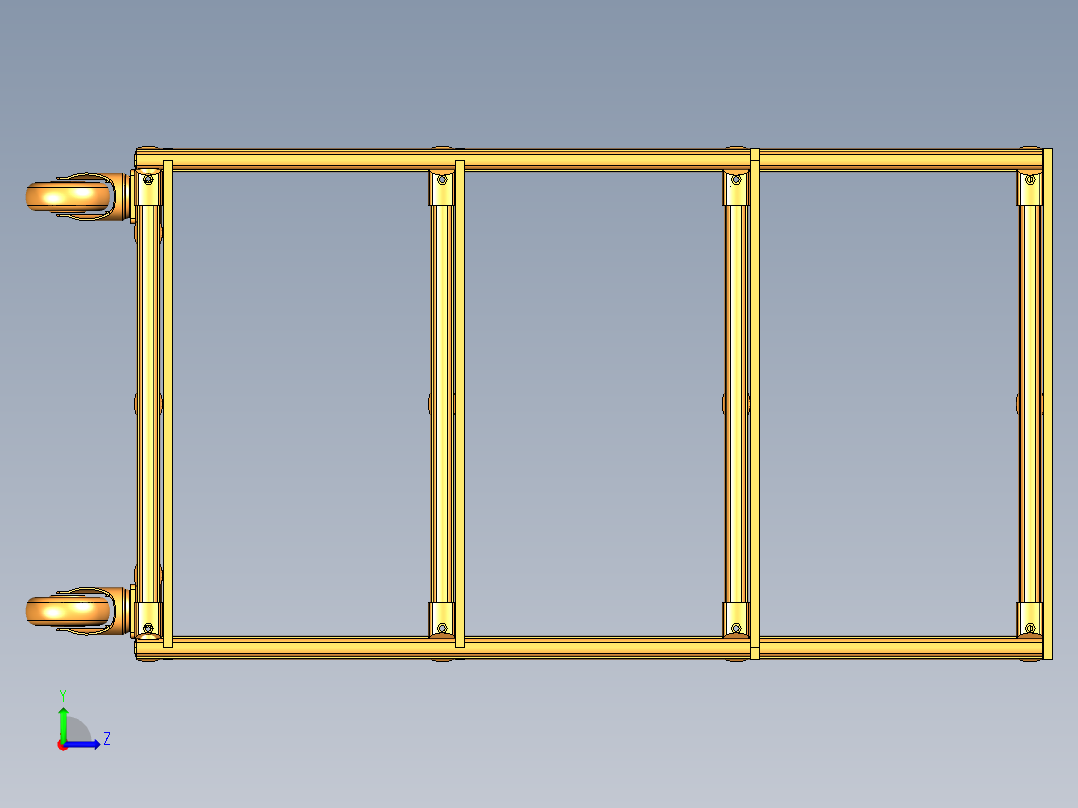 三代推车左视图