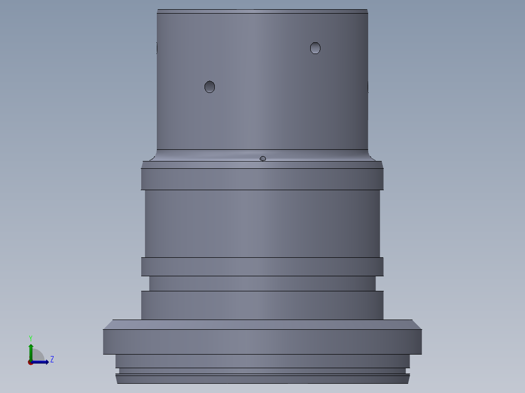 缸杆尺寸 80mm 的液压压盖左视图
