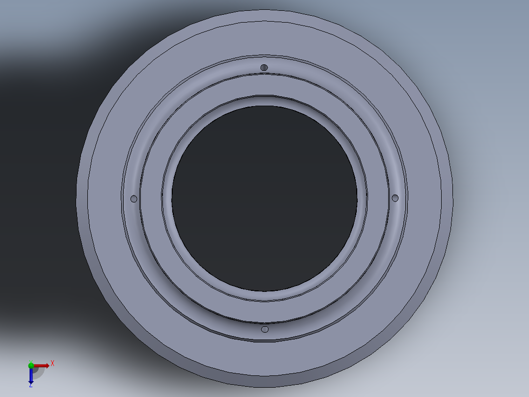 缸杆尺寸 80mm 的液压压盖俯视图