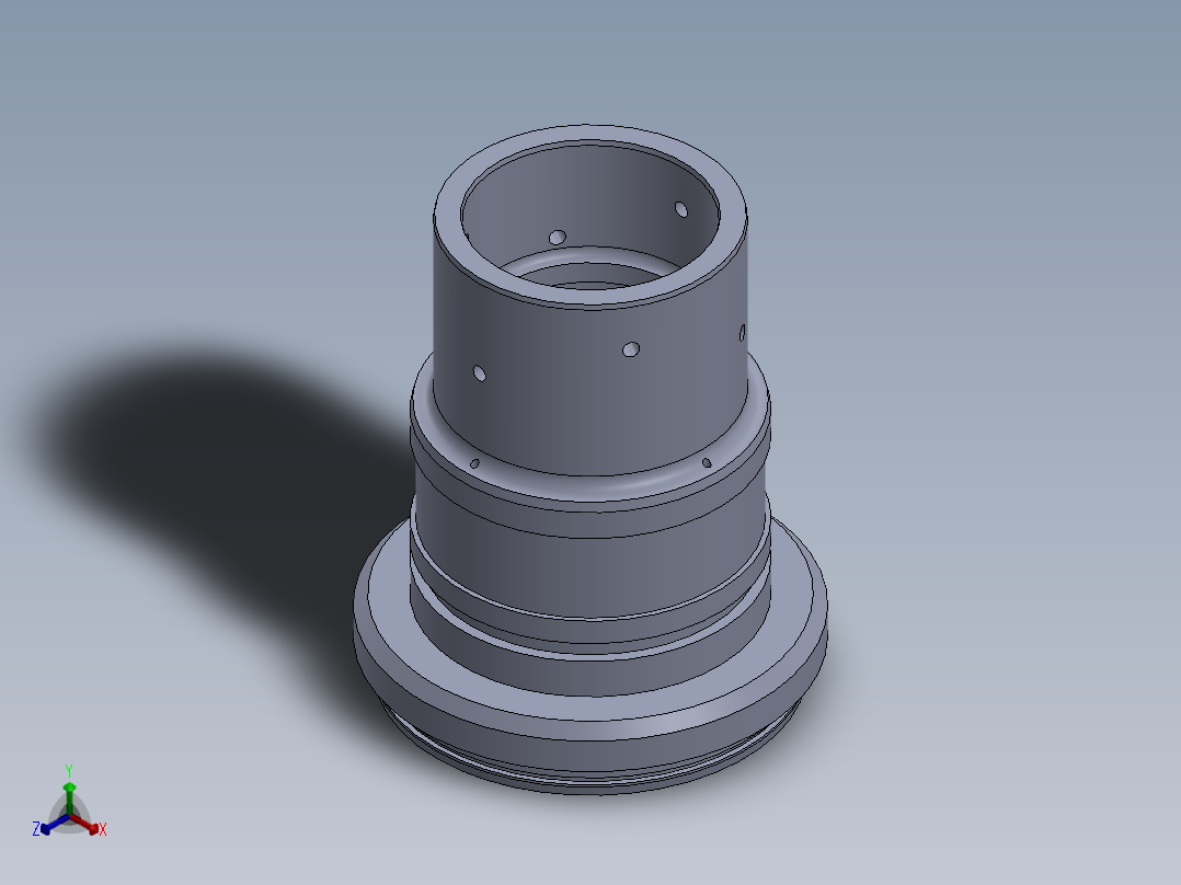 缸杆尺寸 80mm 的液压压盖正等轴测图