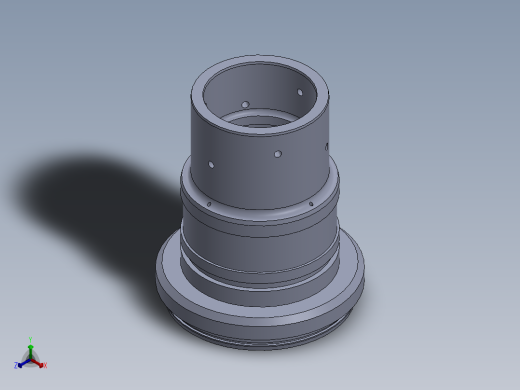 缸杆尺寸 80mm 的液压压盖正等轴测缩略图