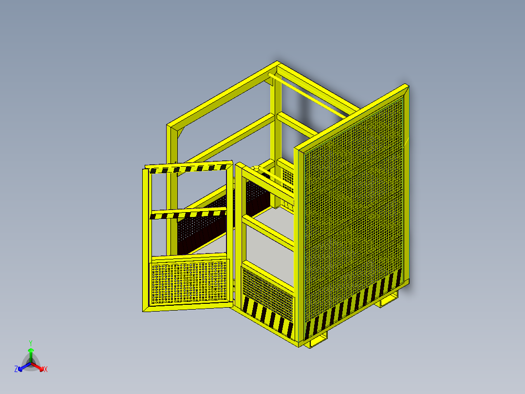 A2004642-叉车安全笼正等轴测图