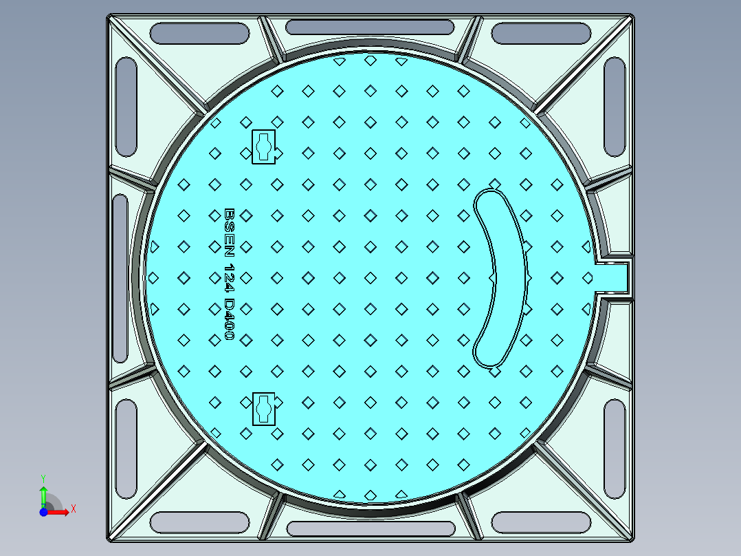 人孔manhole-cover-7 1 X_T前视图