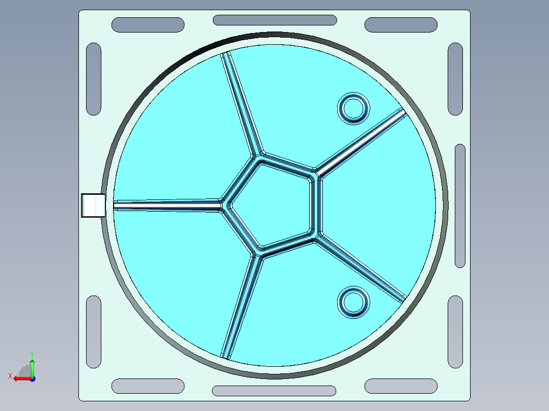 人孔manhole-cover-7 1 X_T后视图