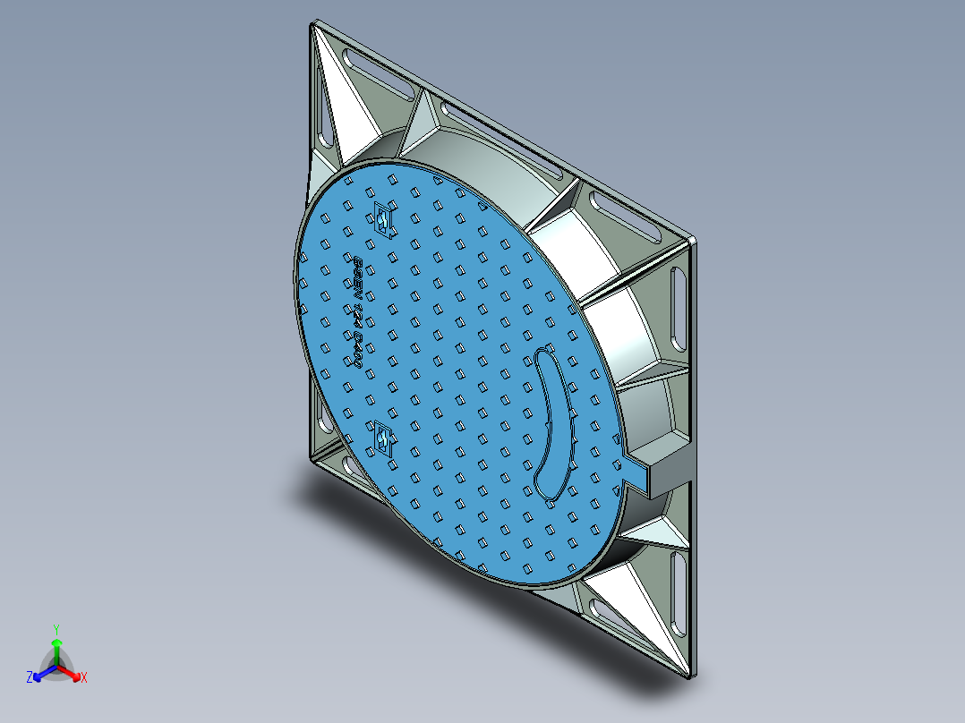 人孔manhole-cover-7 1 X_T正等轴测图
