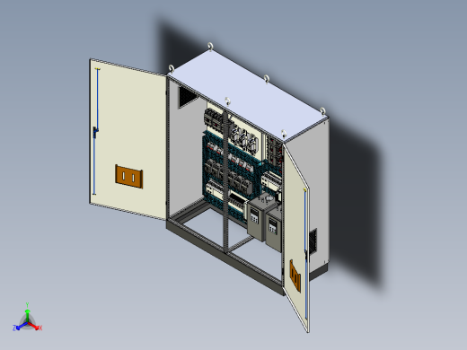 双柜组装刀开关4011+630A竖装plc软启动控制柜