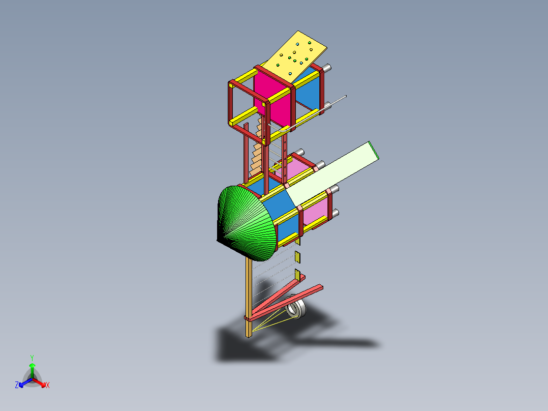 A2004609-儿童户外玩具套装正等轴测图