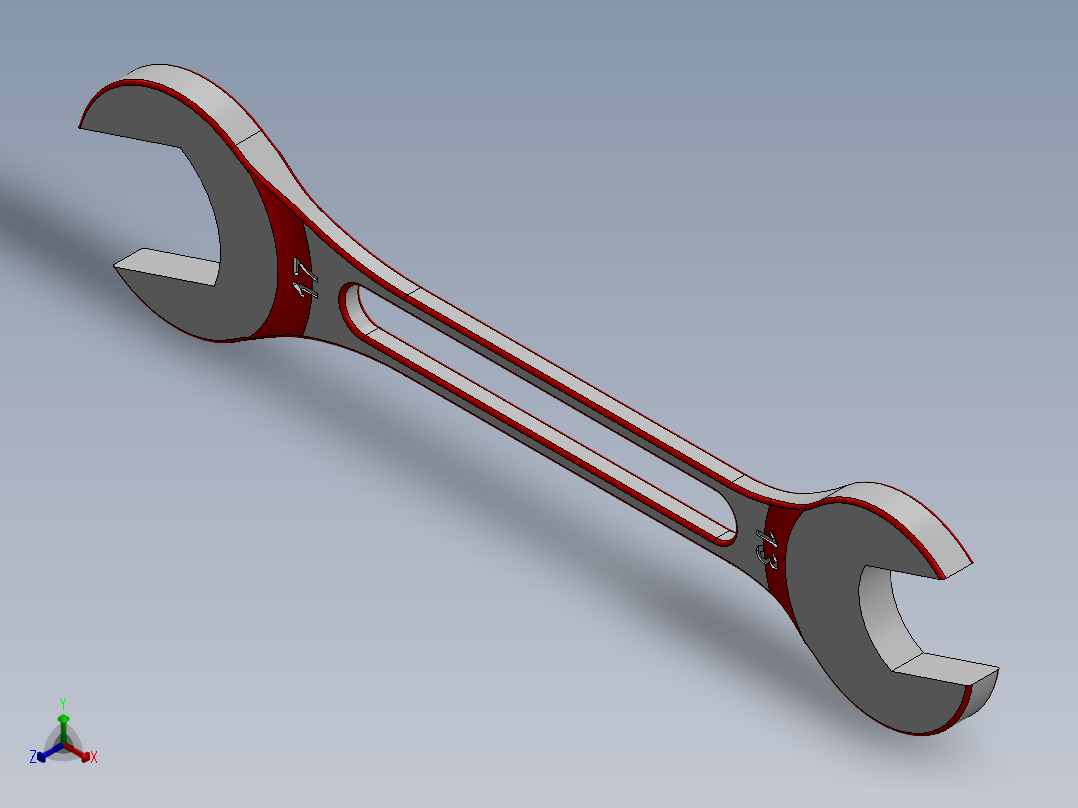 扳手正等轴测图