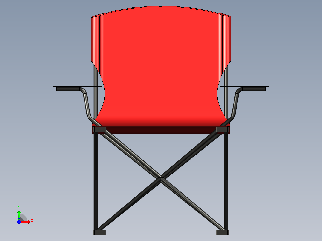 折叠露营椅前视图