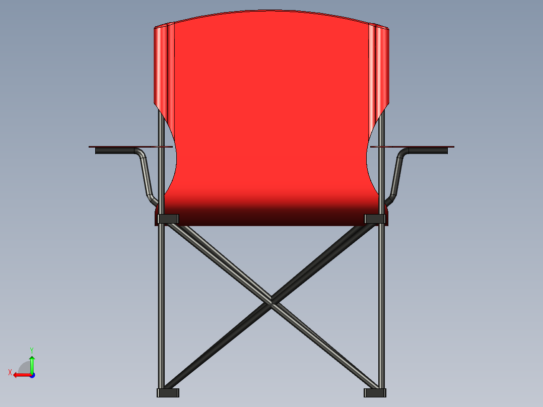 折叠露营椅后视图