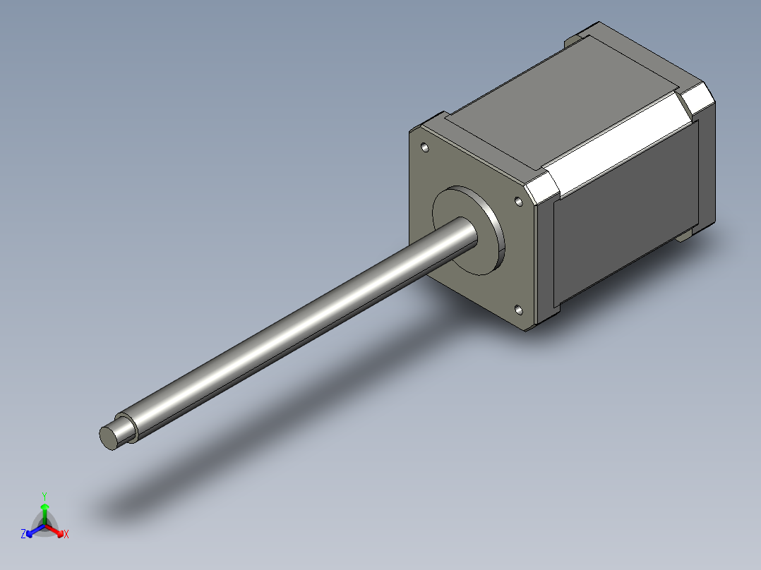 42系列步进电机42SE7014-007正等轴测图