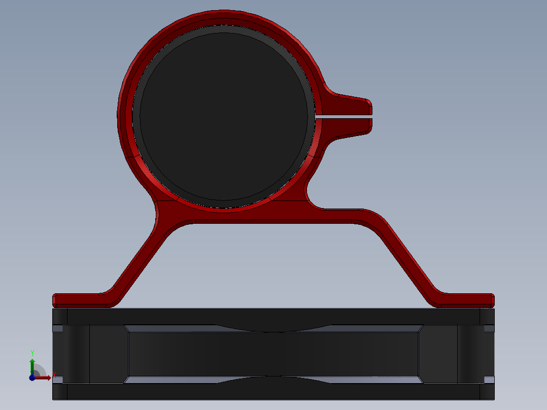 120mm风扇11上50mm储液器的支架前视图