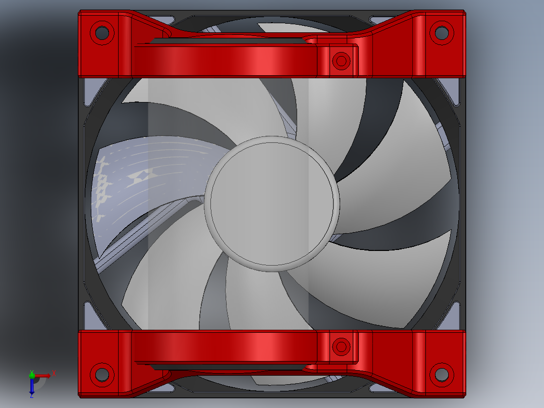 120mm风扇11上50mm储液器的支架俯视图