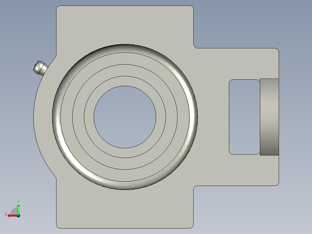 GBT7810-1995带滑块座轴承UCK206后视图