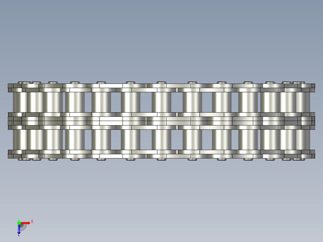 双排链条12A-28节俯视图