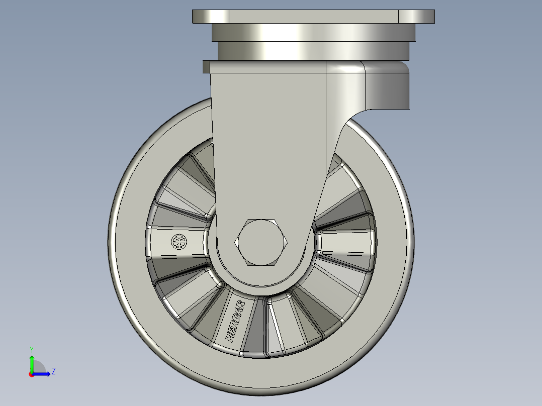 万向轮C415S-HUA1228-twin-H左视图