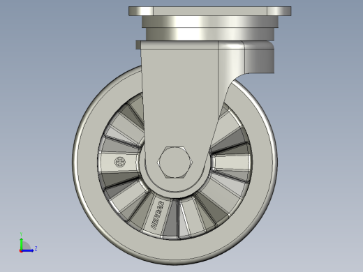 万向轮C415S-HUA1228-twin-H左视缩略图