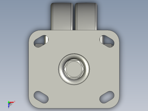 万向轮C415S-HUA1228-twin-H俯视缩略图