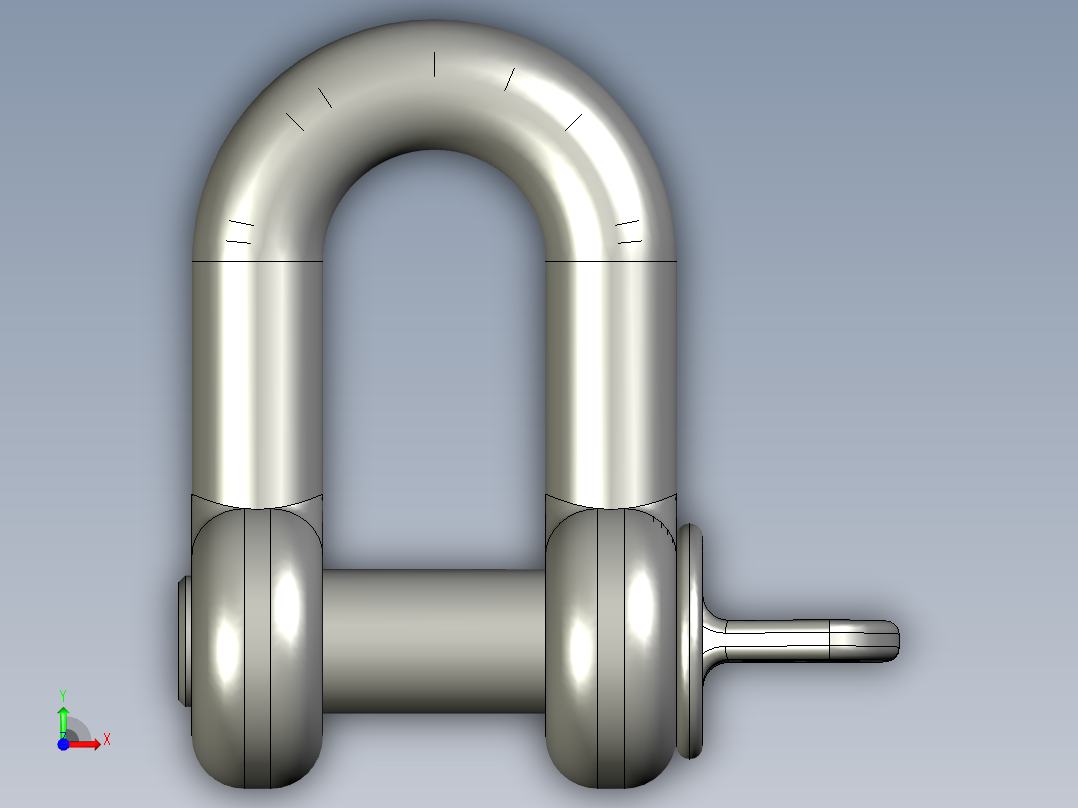 链条端扣前视图