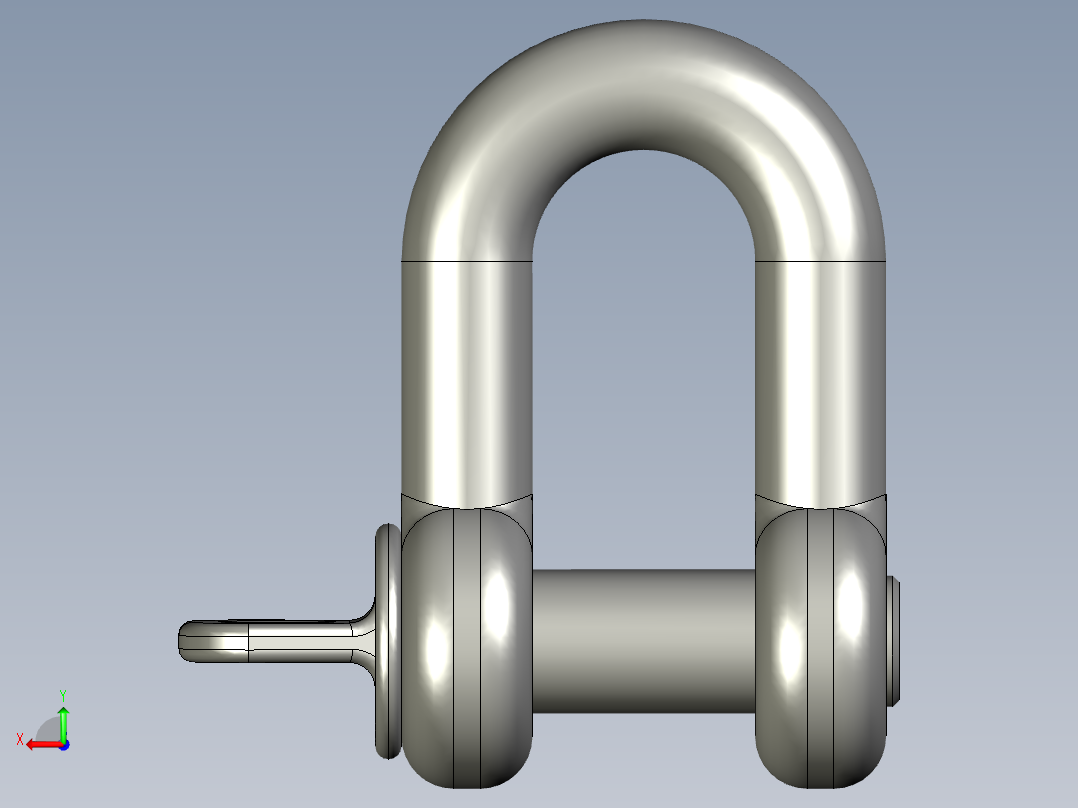 链条端扣后视图