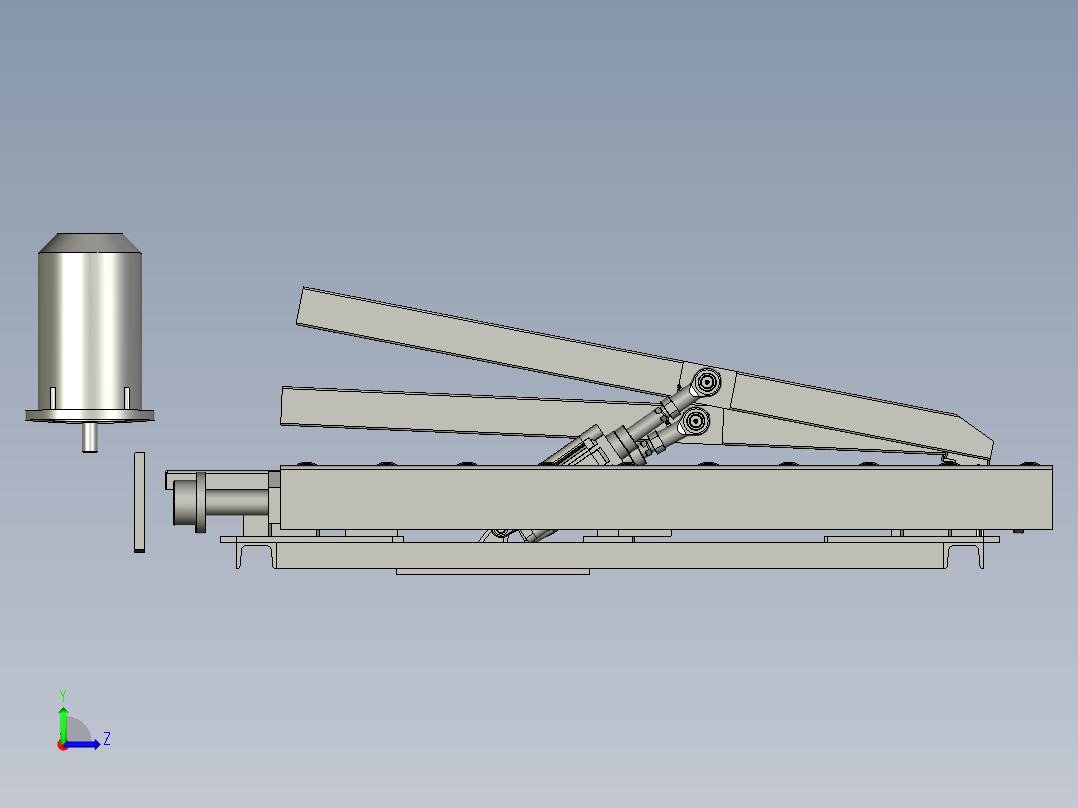 new涂胶木箱行车左视图