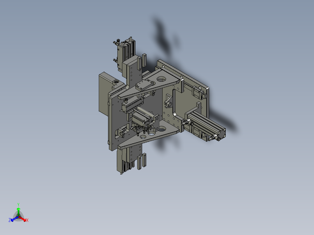 NM16076-10-06折长边机构正等轴测图