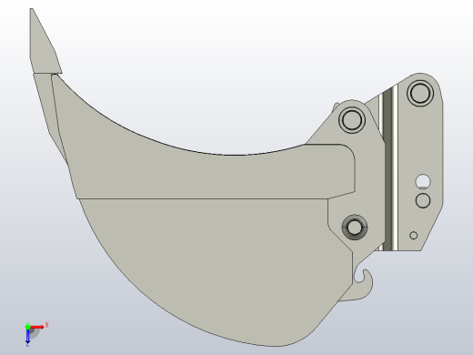 挖掘机用快卸铲斗俯视缩略图