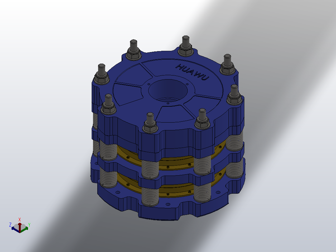 HSLP系统气动水冷盘式制动器_HSLP0802主视图