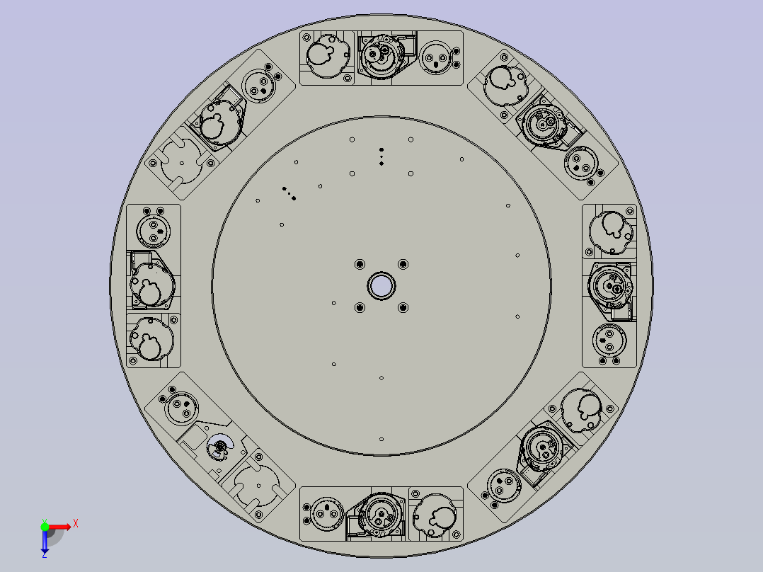 IDK80040B100A-转盘安装装置俯视图