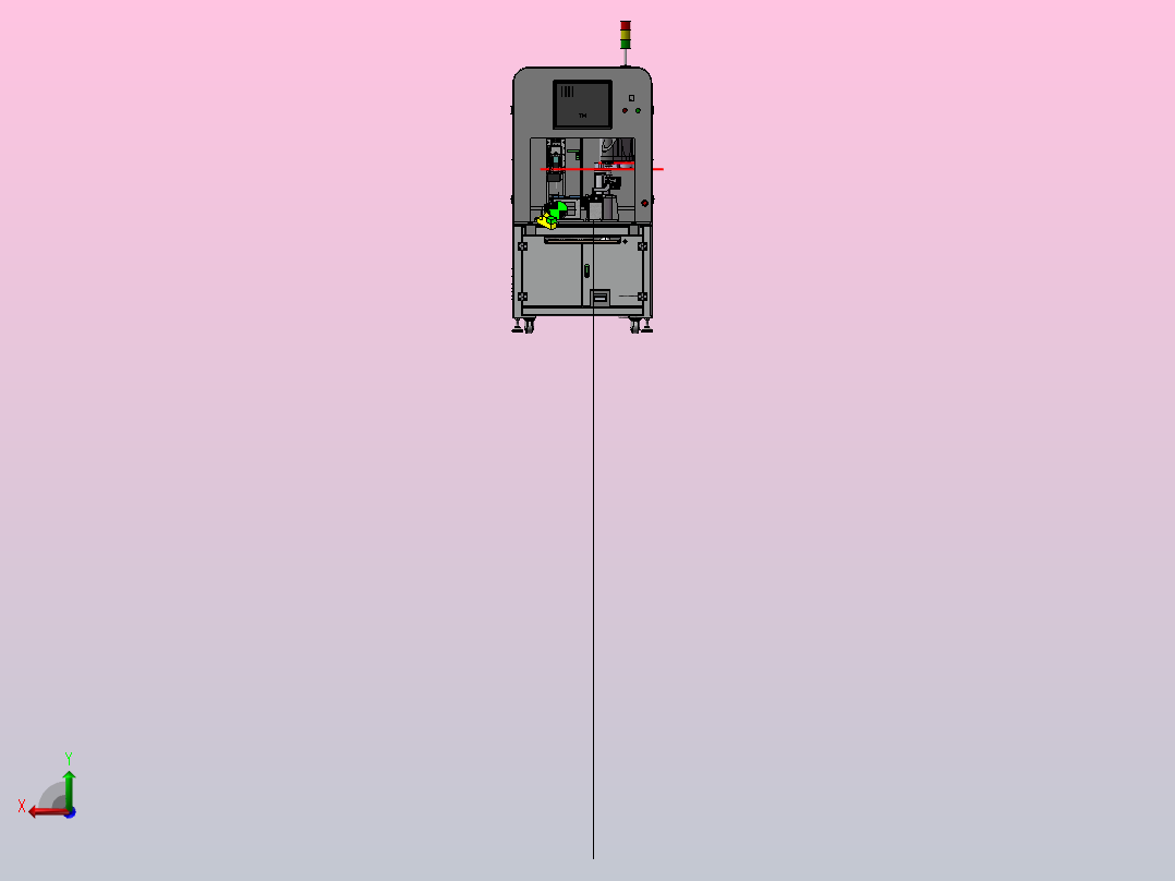 手机LED组装设备后视图