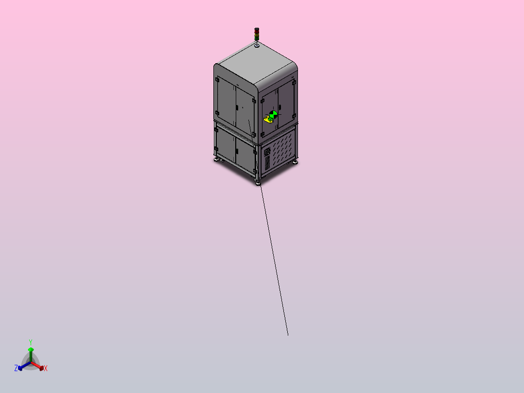 手机LED组装设备正等轴测图