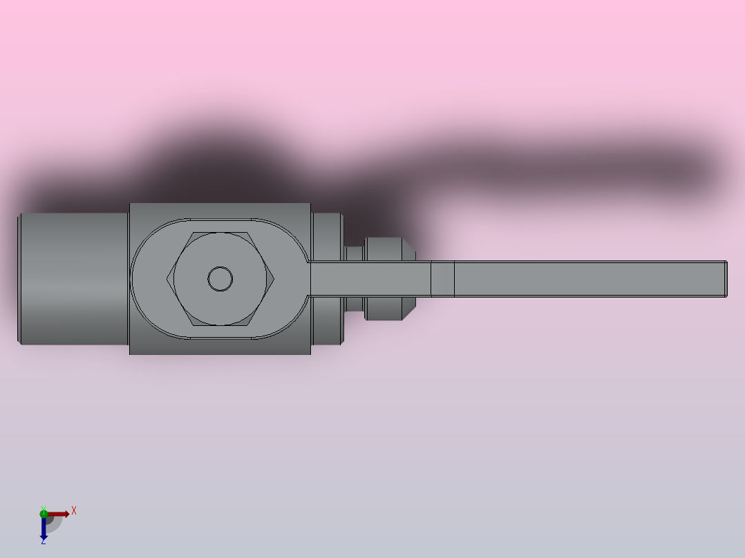 QG.QY1气源球阀[QG.QY1气源球阀]DN6俯视图