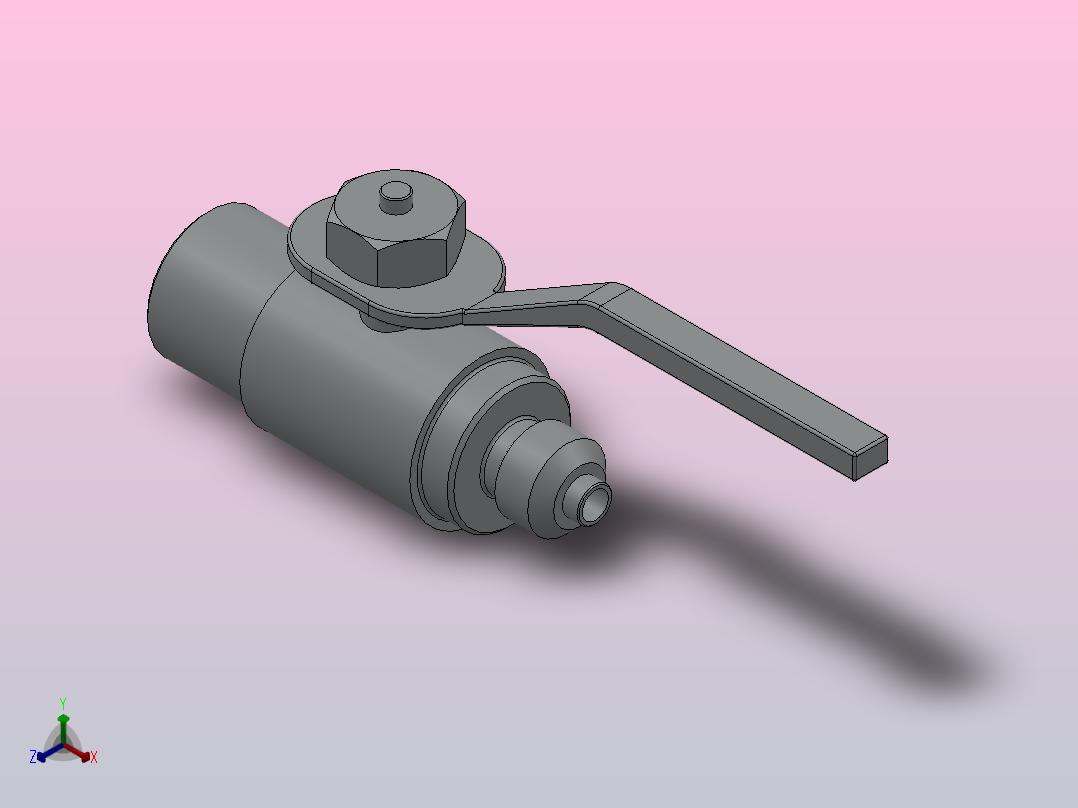 QG.QY1气源球阀[QG.QY1气源球阀]DN6正等轴测图