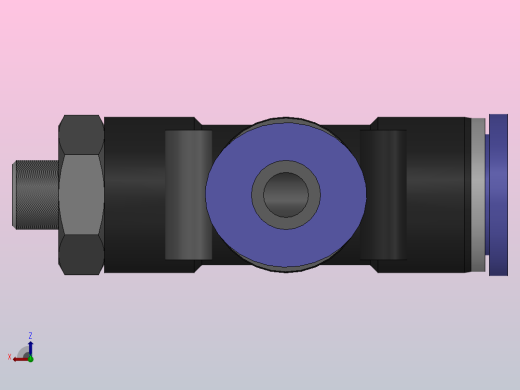 PD螺纹侧三通[PD06-M6]右视缩略图