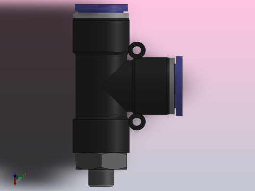 PD螺纹侧三通[PD06-M6]俯视缩略图