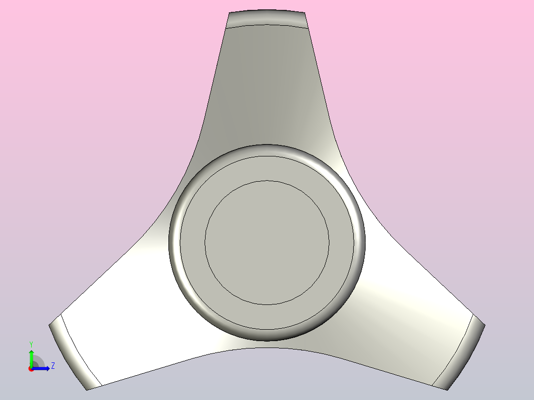 捏手，手柄，把手，摇手，手轮，握盘，三臂旋钮，旋钮左视图