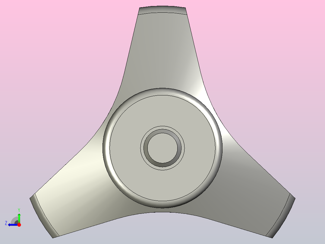 捏手，手柄，把手，摇手，手轮，握盘，三臂旋钮，旋钮右视图