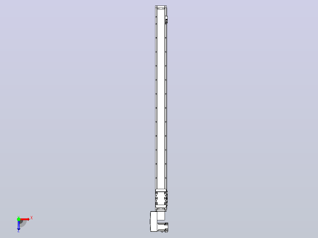 机器人皮带驱动直线轴TPA-GCB-80-P60-L1250-QL-M20-N3俯视图