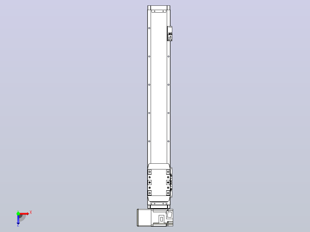 机器人皮带驱动直线轴TPA-GCB-80-P60-L500-LU-M20-N3俯视图