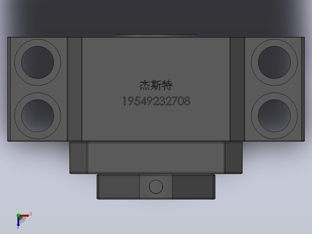 BK丝杆支撑座[BK30]俯视图