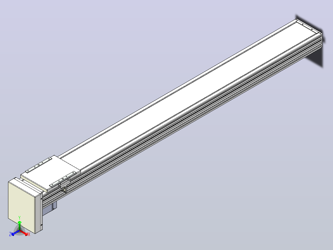 滚珠丝杠直线轴带导轨全封闭TPA-HCR-140D-2010C-L1250-MP-C-P40-N3主视图