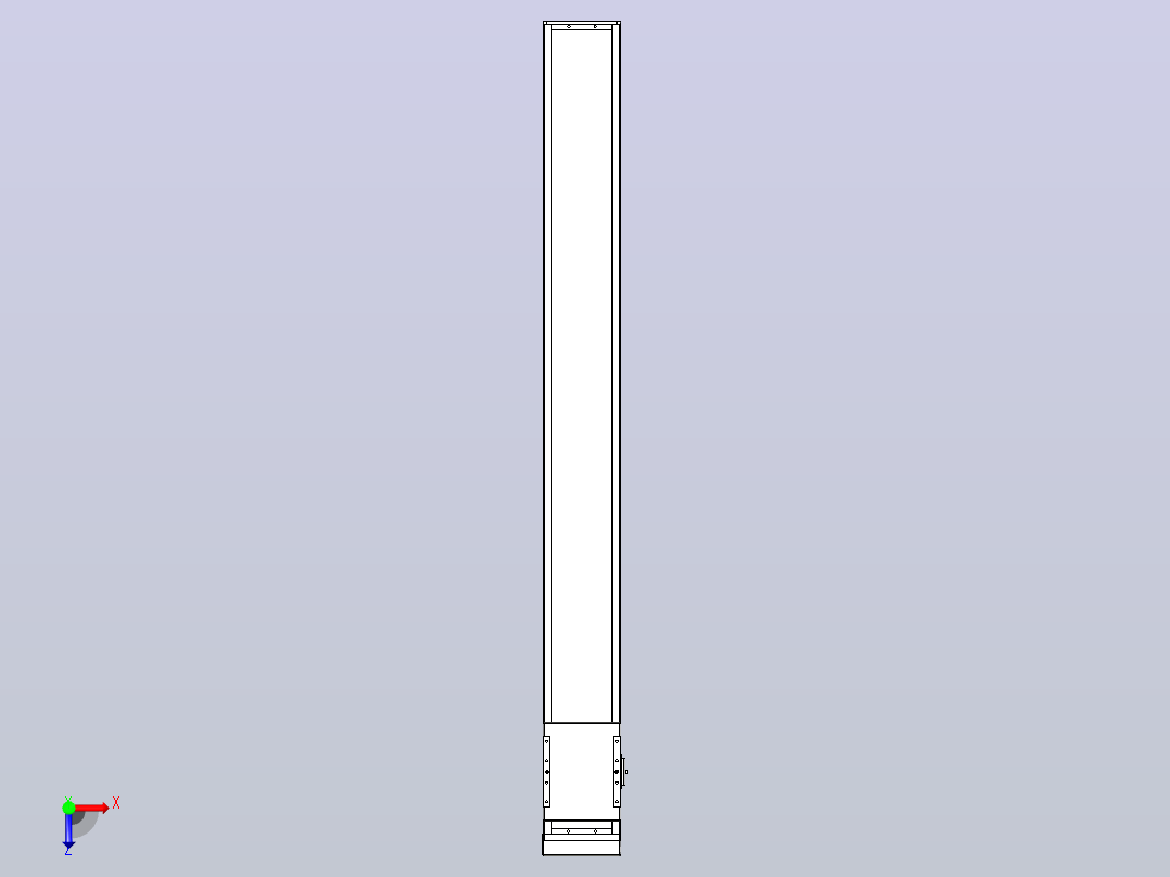滚珠丝杠直线轴带导轨全封闭TPA-HCR-140D-2010C-L1250-MP-C-P40-N3俯视图