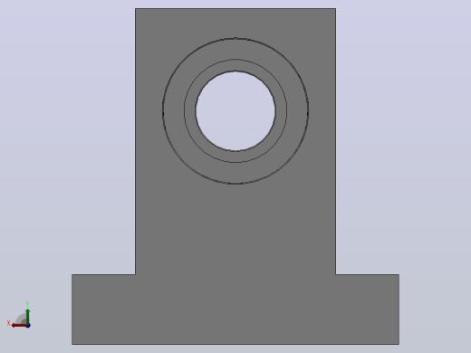双轴承短T型轴承座组件_BDTS-6003-2Z-50-A后视缩略图