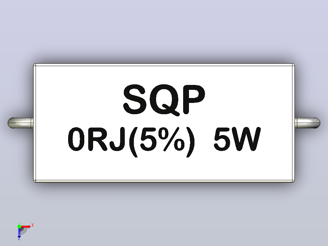 电阻器组RES_SQPH_5W_1000mil_0R_J(5%)俯视图