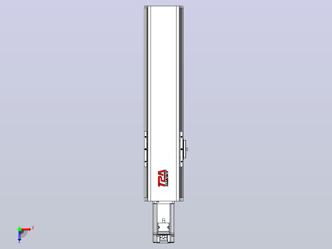 日规模组半封闭丝杆TPA-HNR-110D-1610C-L300-M-C-P40-N3俯视图