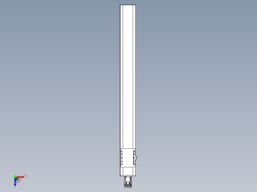 滚珠丝杠直线轴带导轨全封闭TPA-HCR-175D-2510C-L1600-M-Y-P75-N3俯视图