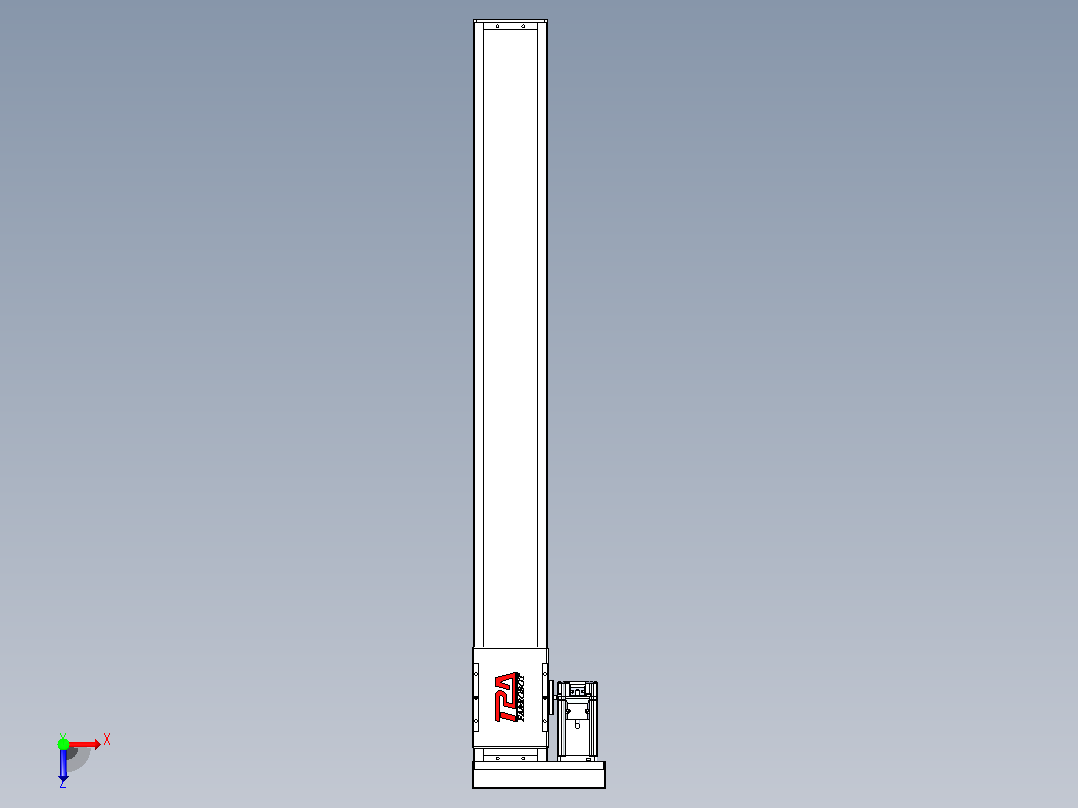 滚珠丝杠直线轴带导轨全封闭TPA-HCR-110D-1610C-L900-MR-Y-P40-N3俯视图