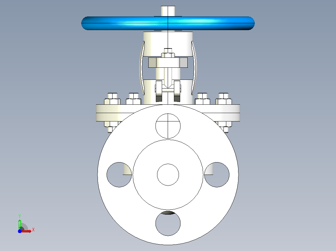 J41-160国标截止阀[20]前视图