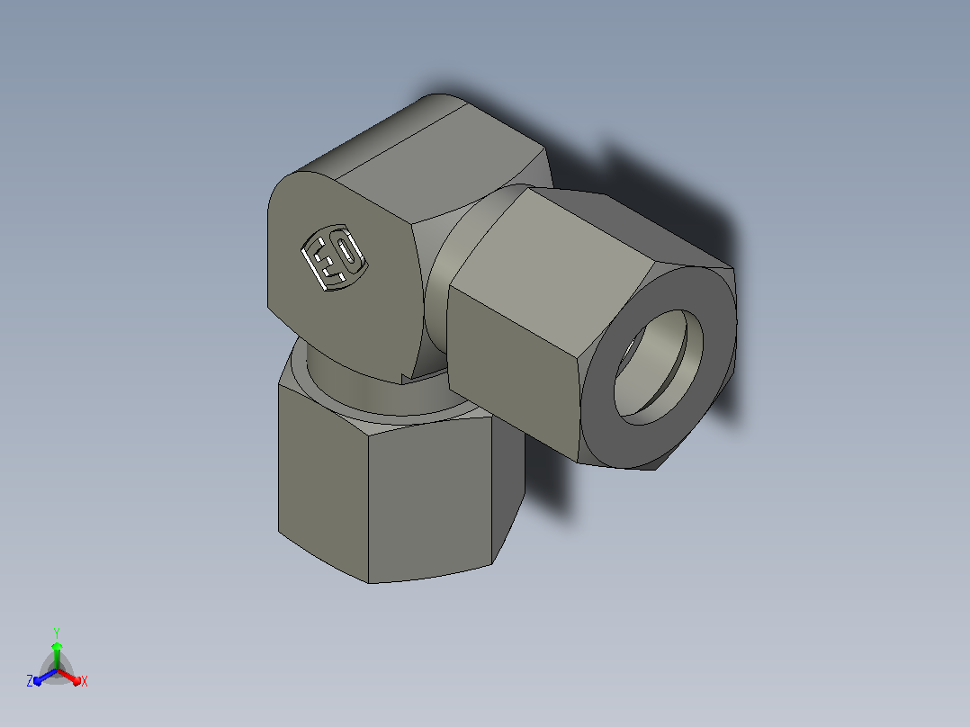 EO管接头弯头W08LLCF.stp主视图