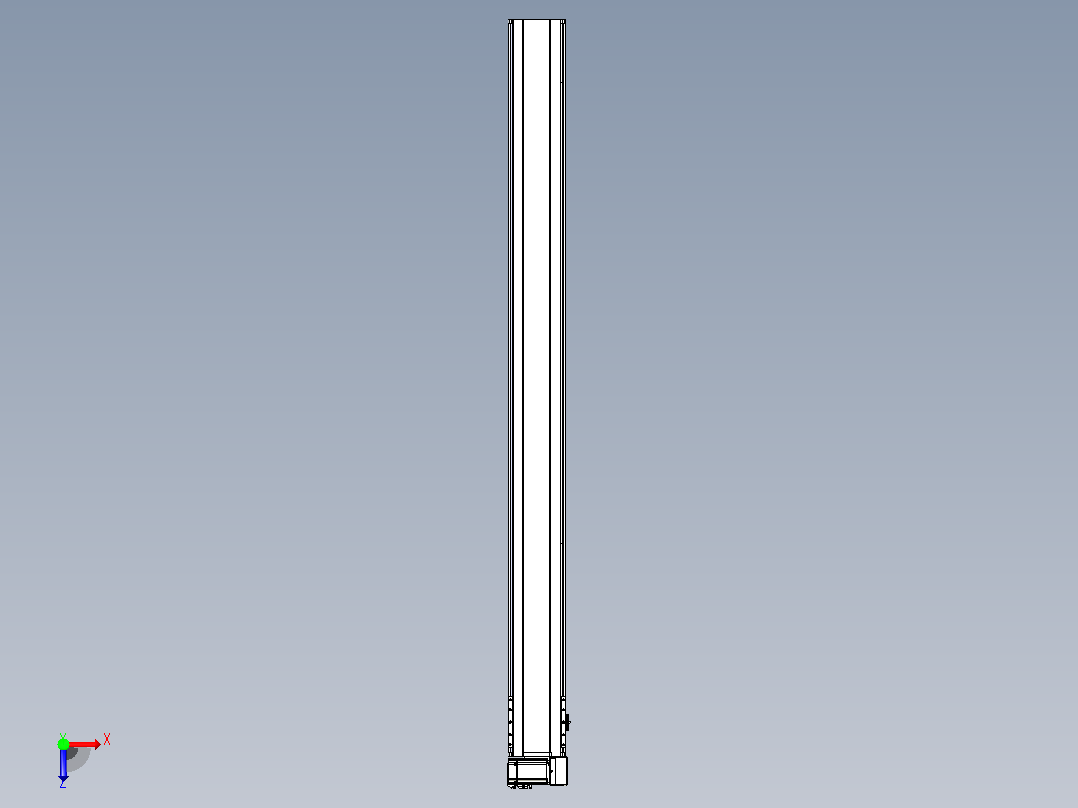 皮带直线轴半封闭可选导轨TPA-HNB-175D-140-L1950-RU-Y-P75-N3俯视图